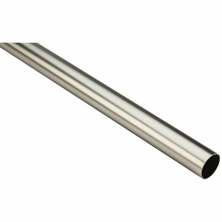 NATIONAL Stanley Home Designs 8 Ft. x 1-5/16 In. Cut-to-Length Closet Rod, Satin Nickel S822101